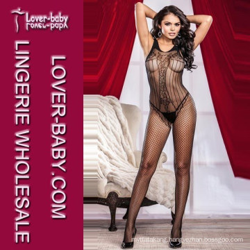 Fishnet and Lace Woman Seamles Sexy Bodystocking (L92281)